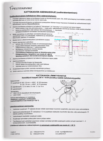 Peltitarvike-asennusohje-kattokaivo