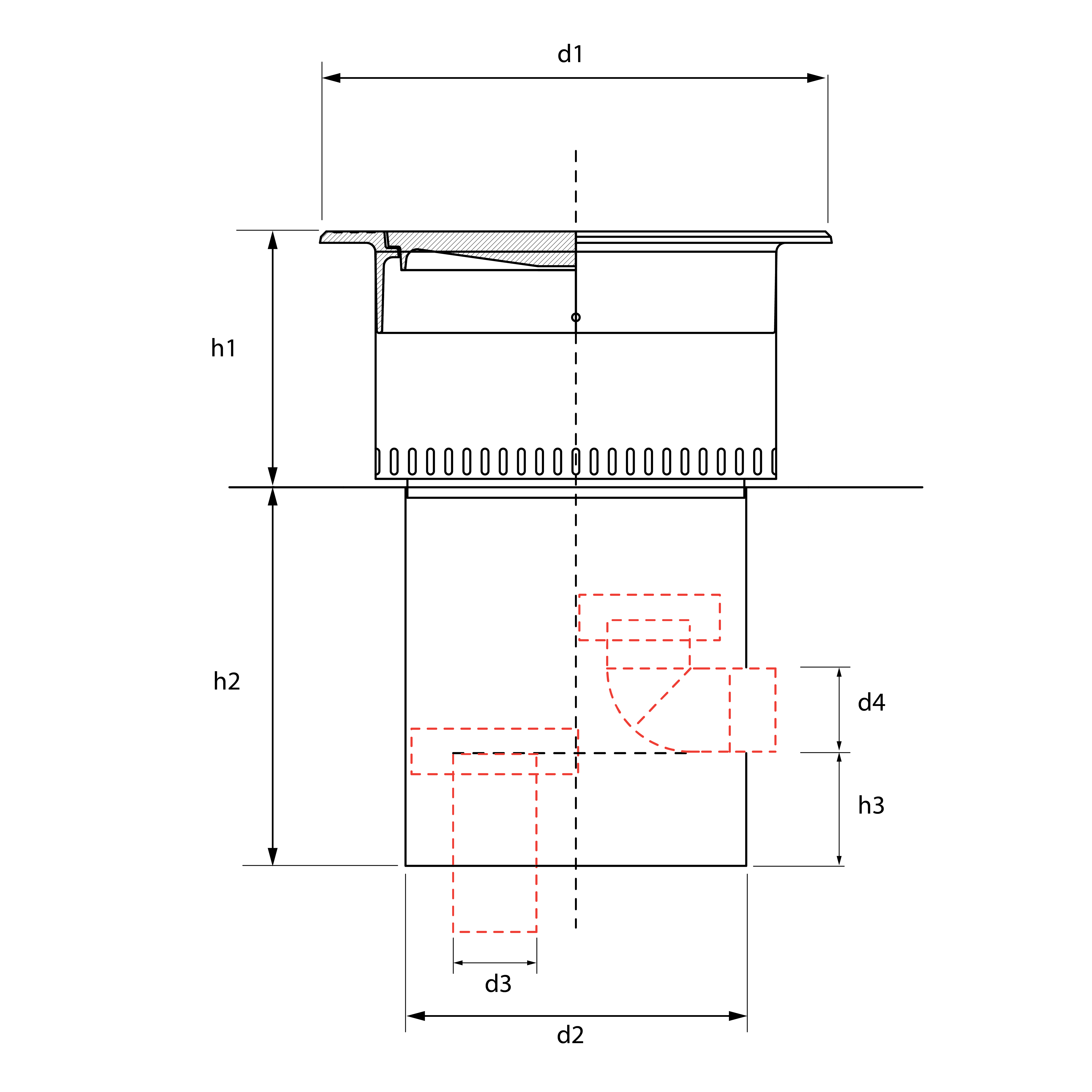 Yard drain dimensions