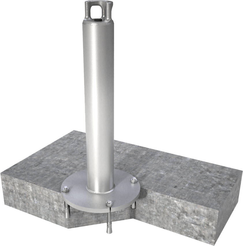 PITO kattopollari asennus betonilaatta det5