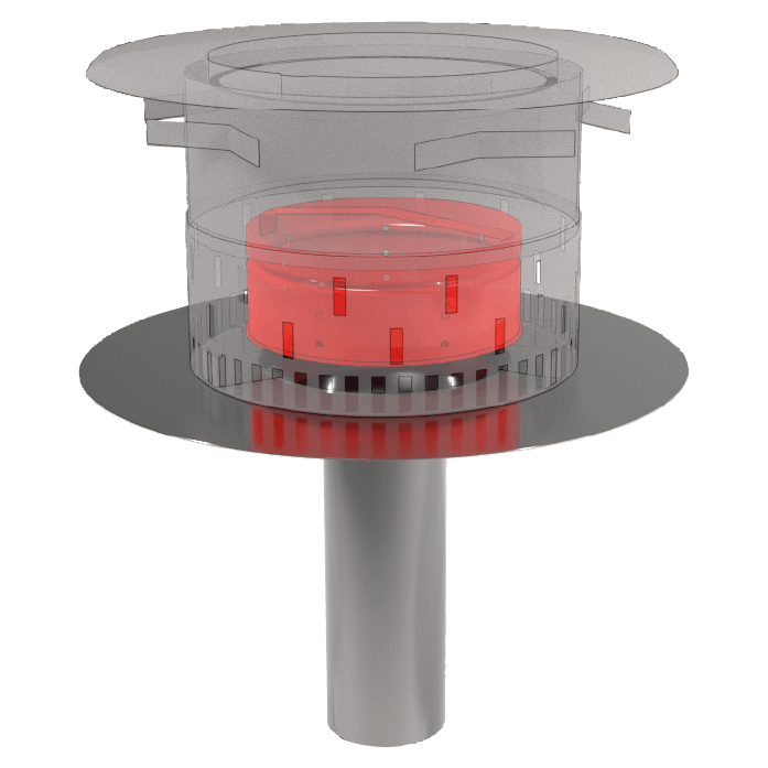 Peltitarvike liikennöidyn tason sihtirakenne hiekankerääjällä + kaivo KK
