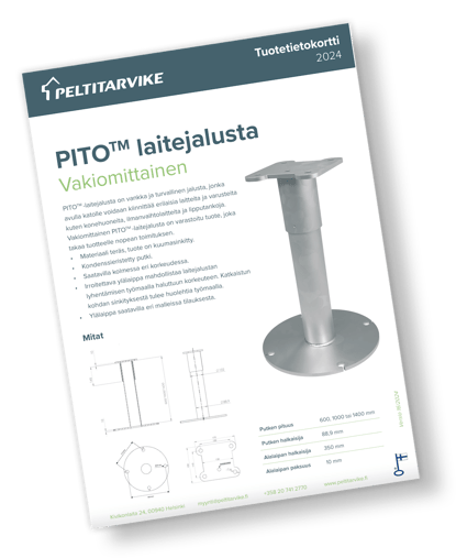 PITO laitejalusta tuotetietokortti mockup