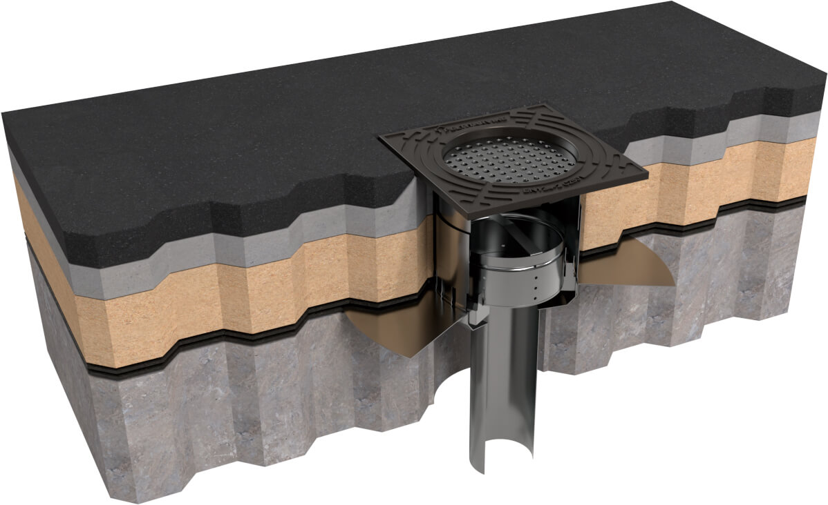 Peltitarvike sadevesisyöksyn sihtirakenne rakennekuva