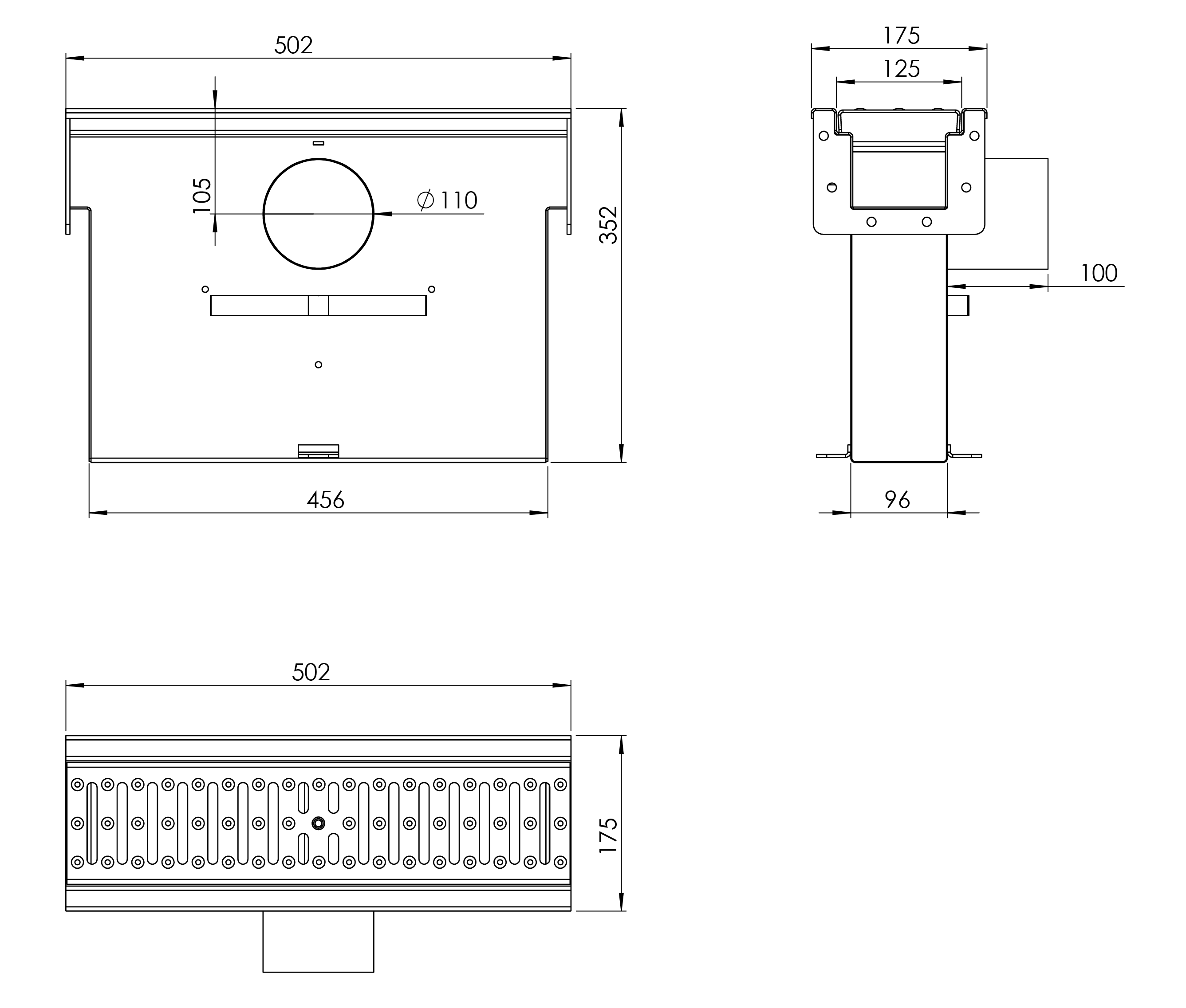 DryLine Modular sakkapesä mittakuva