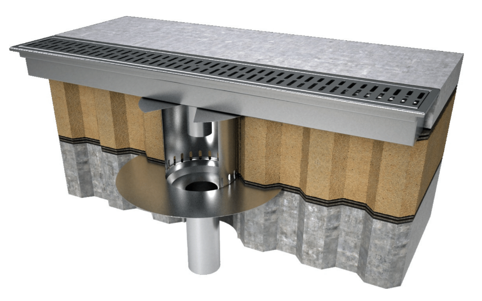 DryLine® Flex channel drain and inverted structure drain