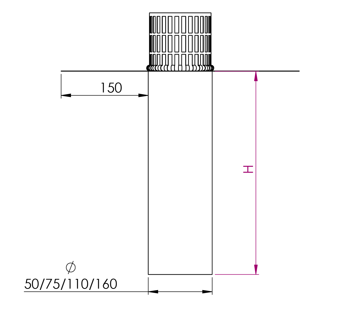 Peltitarvike kattokaivo C mittakuva