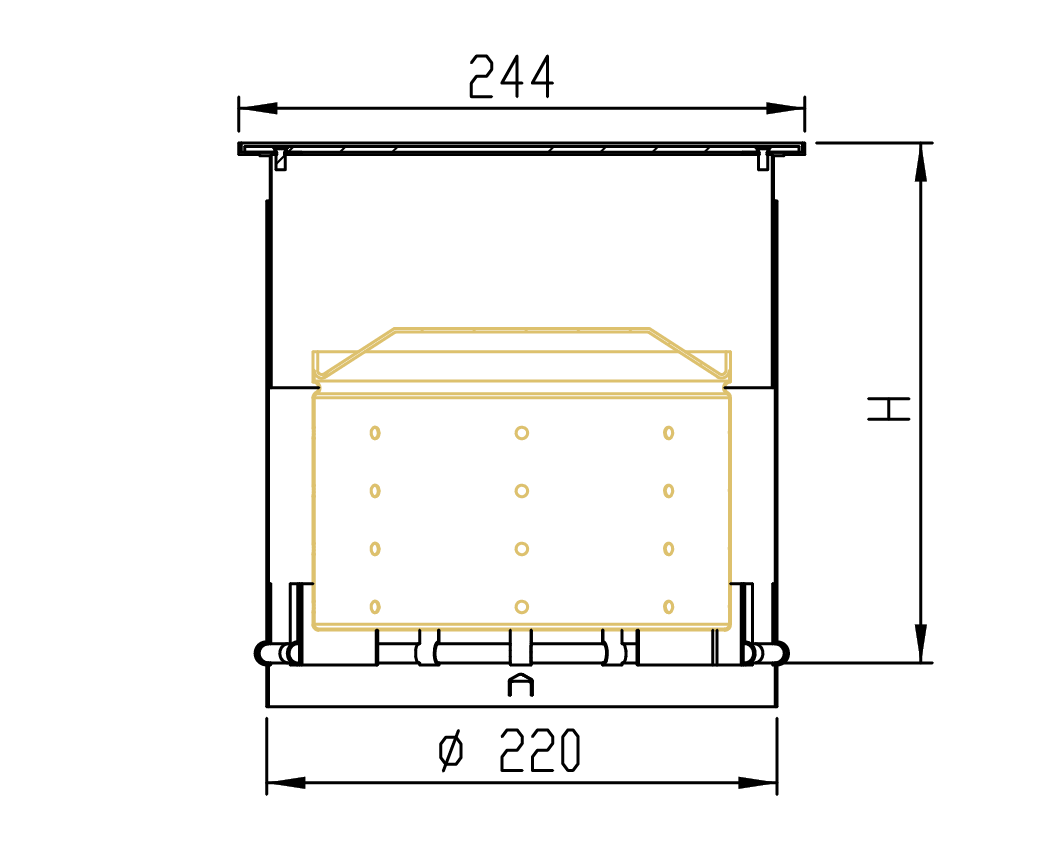 Peltitarvike terassitason sihtirakenne mittakuva 2025