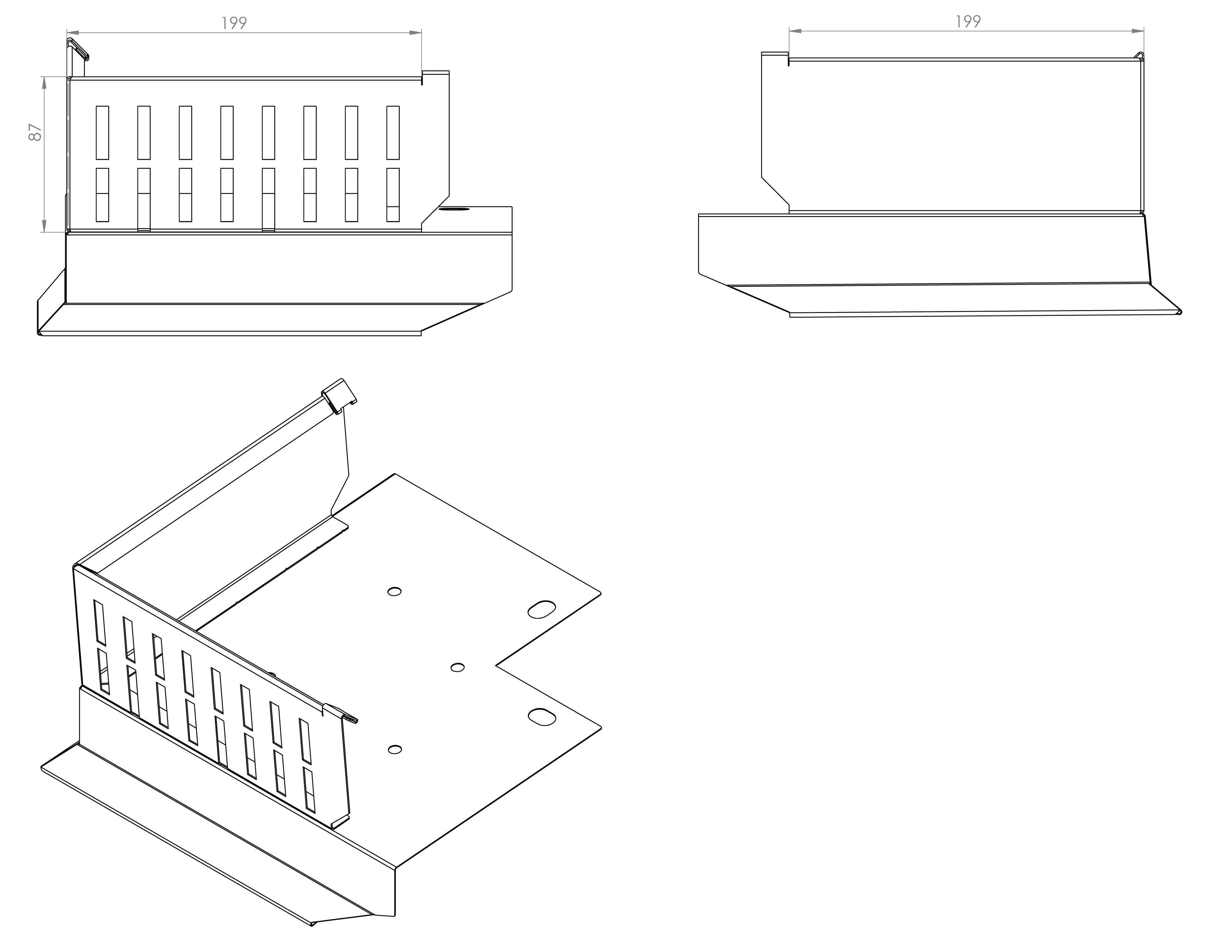 Green roof edge trim right corner dimensions