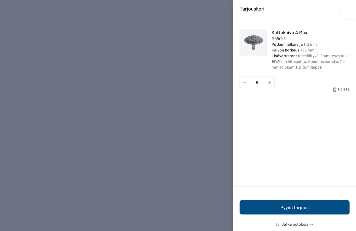 Verkkosivustomme palvelee entistä paremmin – pyydä tarjous suoraan verkossa